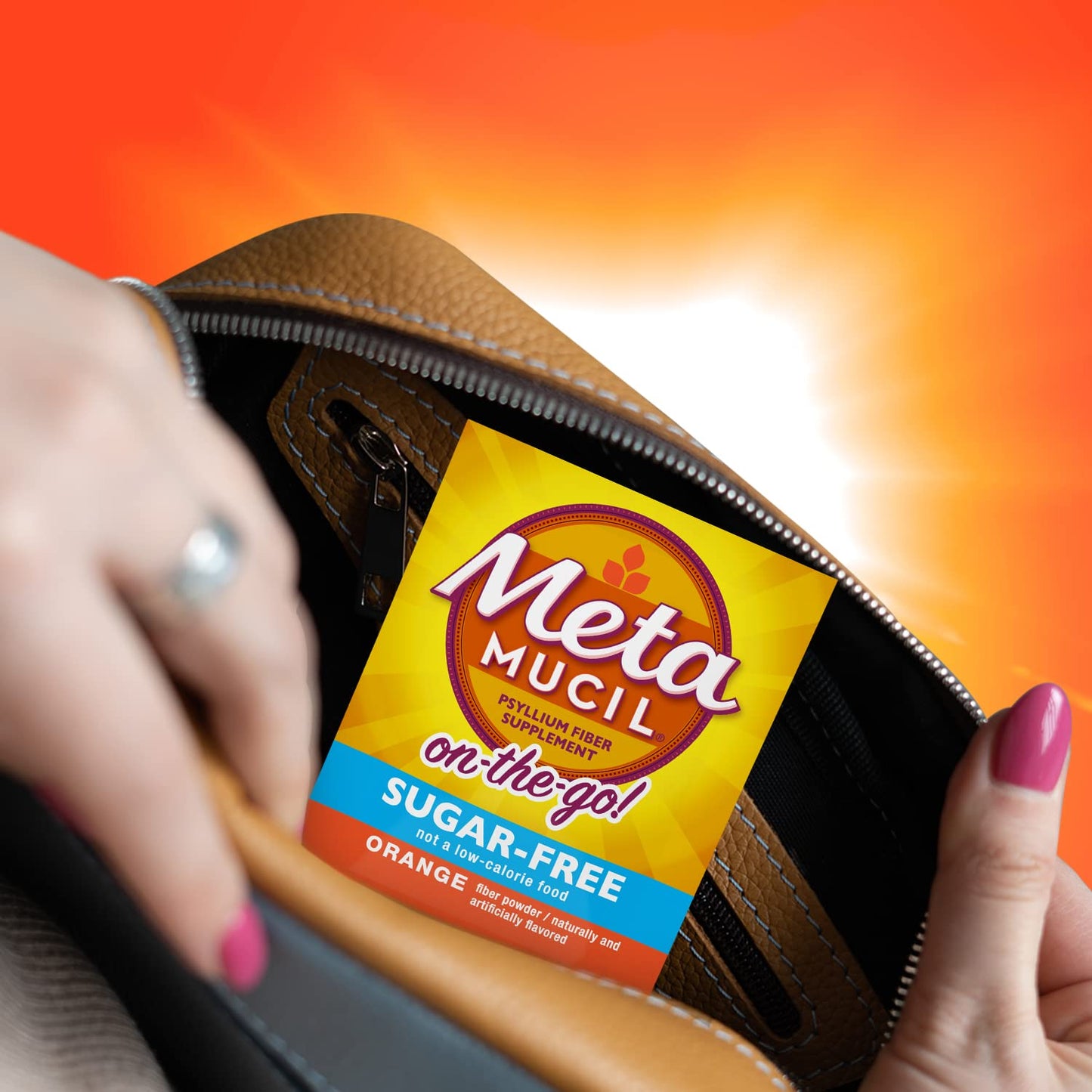 Metamucil On-the-Go Packets, Sugar-Free, 44 Packets, 4-in-1 Psyllium Husk Fiber Supplement, Orange Flavored, Individual Servings Great for Travel - PrimeBioHealth - canada supplements