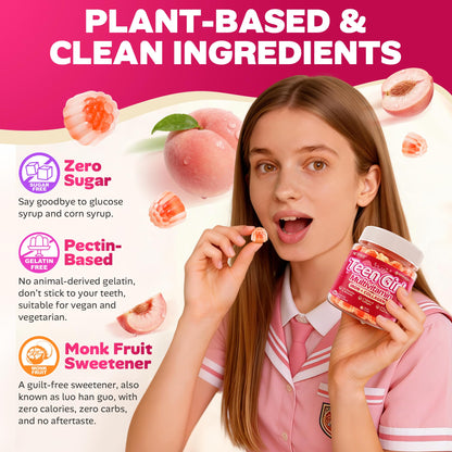 Methylated Multivitamin Gummies for Teen Girls 12-17, Methylfolate, Iron, Collagen, D3 K2, Magnesium, Zinc, Daily Vitamins A C E, B Complex for Teenager Growth, Skin, Bone, Energy - Sugar Free, 60 Cts - PrimeBioHealth - canada supplements
