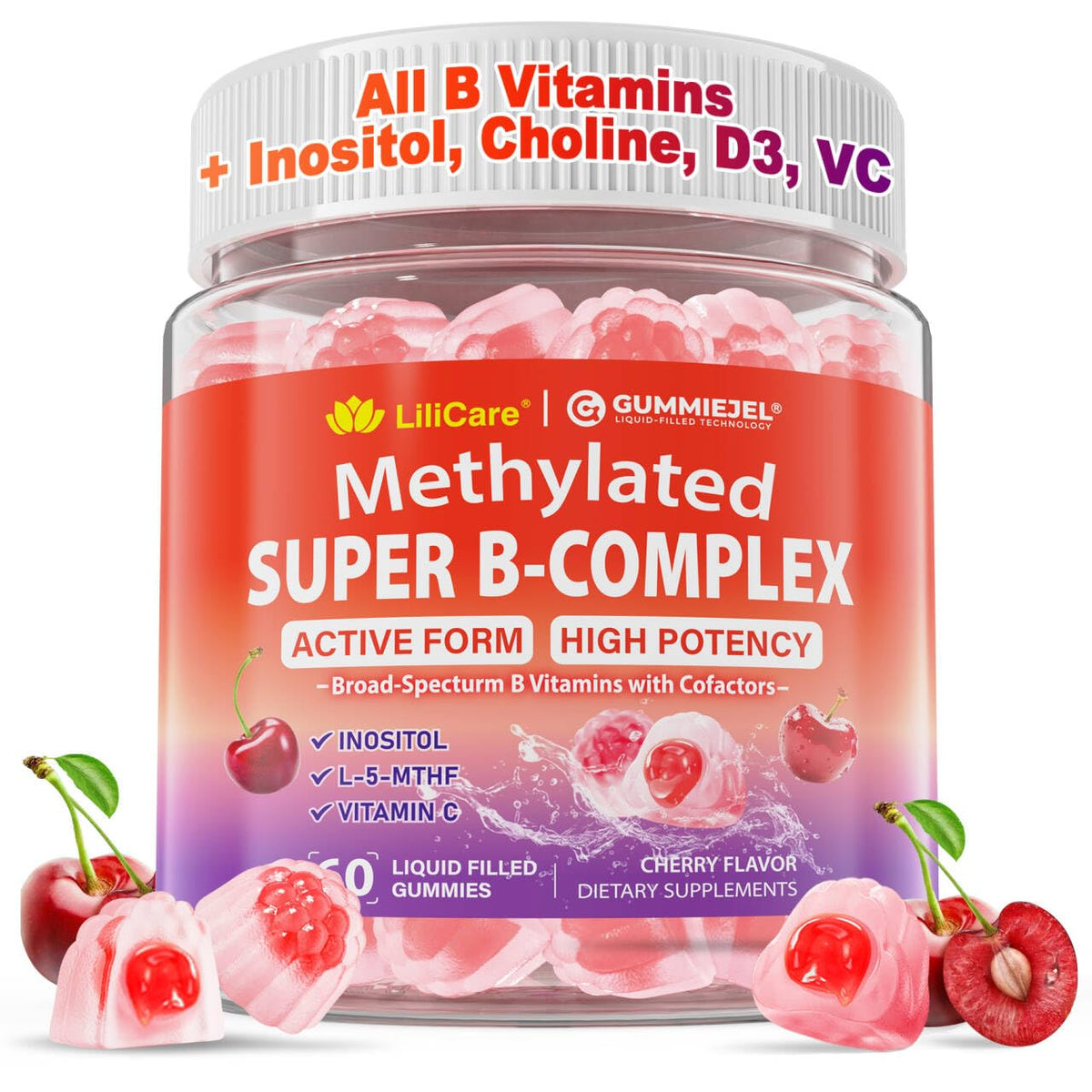 Methylated Vitamin B Complex Gummies for Women & Men - 12-in-1 Multivitamin with 1000 mcg Methyl B12, 1700 mcg Methylfolate, 2000 mcg Biotin, Inositol for Energy - PrimeBioHealth - canada supplements