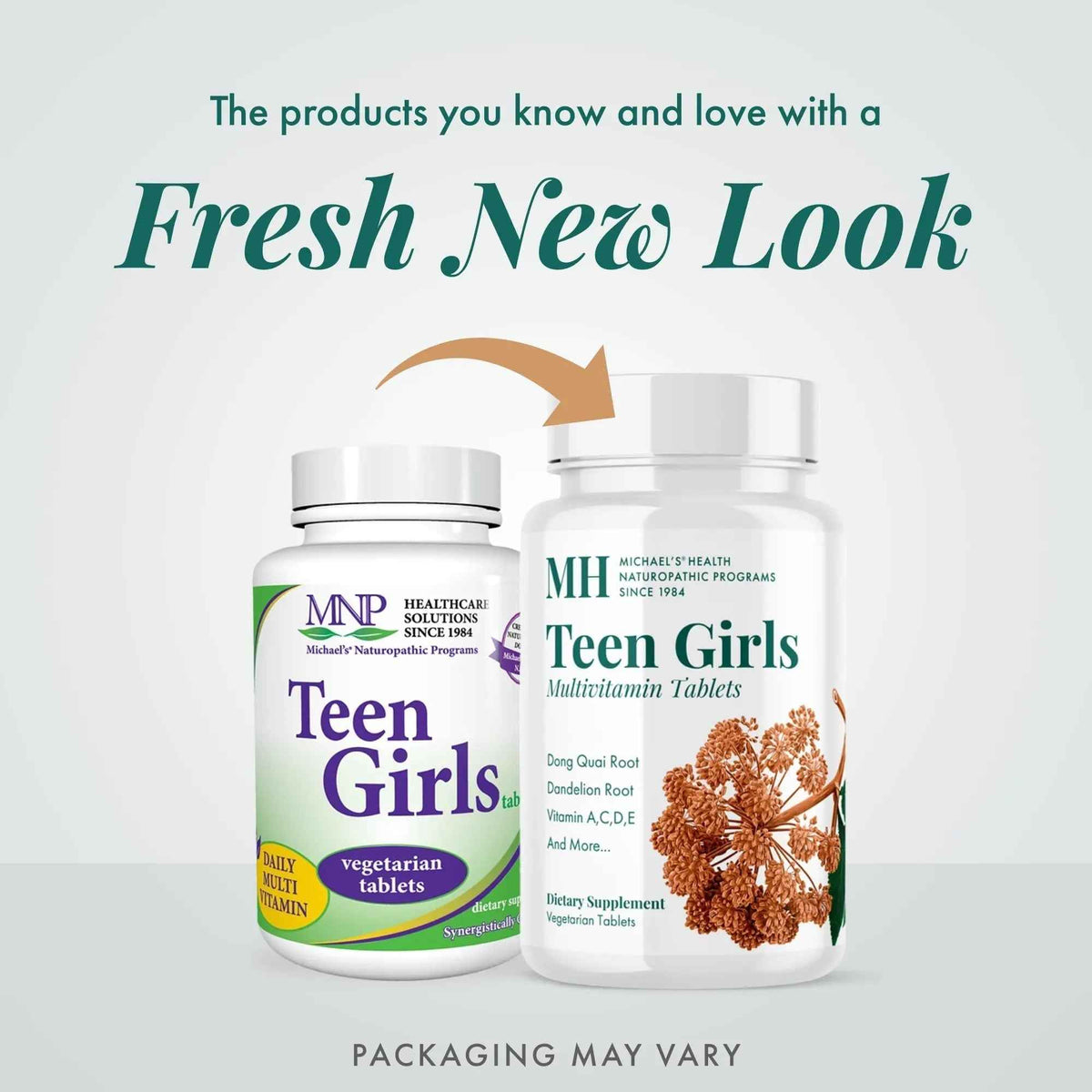 MICHAEL'S Health Naturopathic Programs Teen Girls Multivitamin - 90 Vegetarian Tablets - with B Complex Vitamins