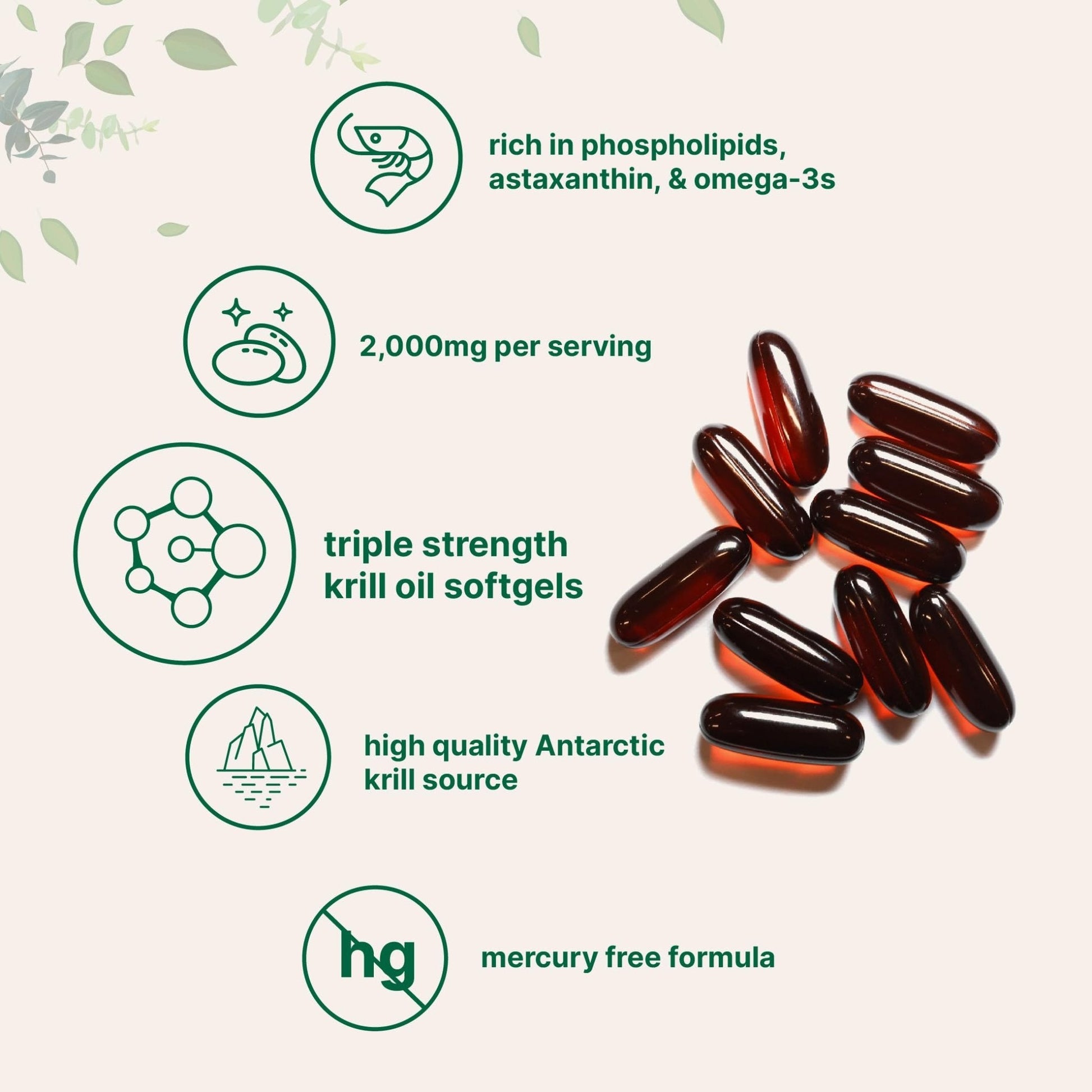 Micro Ingredients Antarctic Krill Oil Supplement, 2,000mg Per Serving, 240 Softgels, Triple Strength, Rich in Omega-3s EPA, DHA & Natural Astaxanthin - PrimeBioHealth - canada supplements