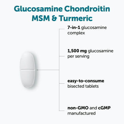 Micro Ingredients Glucosamine Chondroitin MSM and Turmeric Supplement, 300 Bisected Tablets | Joint Supplements for Men & Women* | 7-in-1 with Boswellia, Hyaluronic Acid, & Collagen Complex - PrimeBioHealth - canada supplements