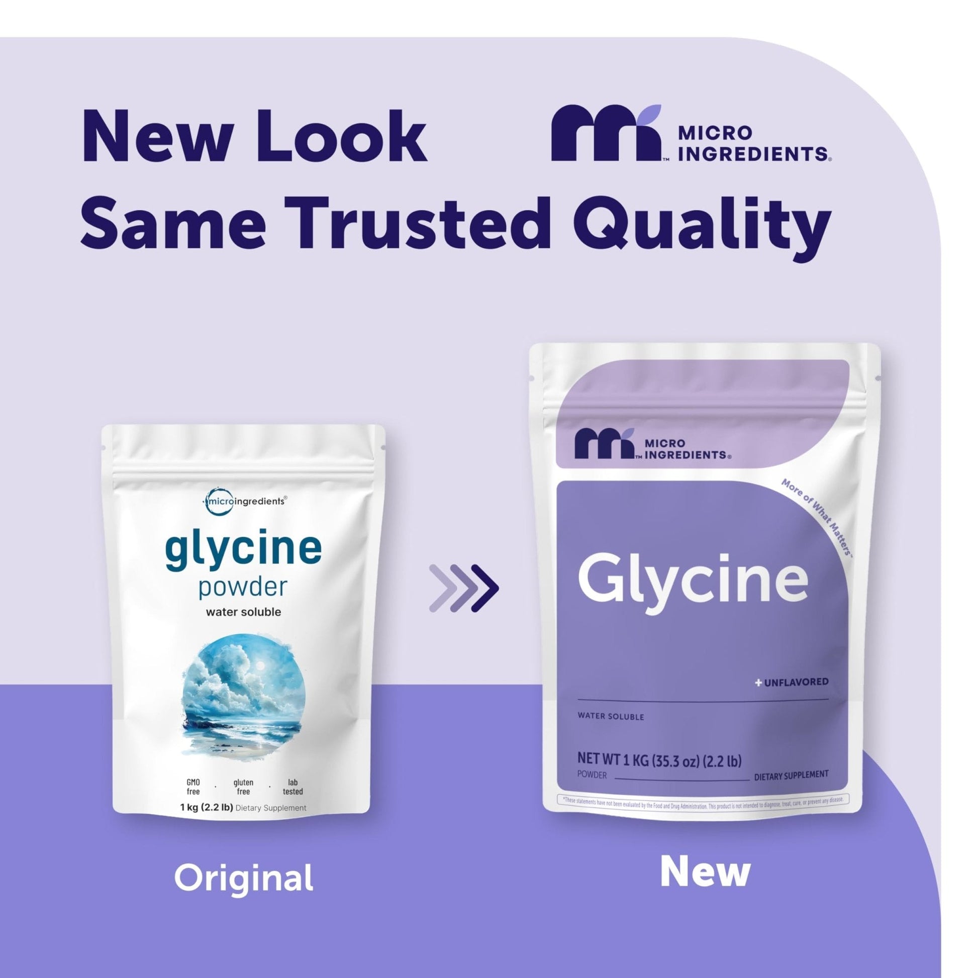 Micro Ingredients Glycine Powder, 1KG (2.2 Pounds), Glycine 1000mg Per Serving, Water Soluble and Product of USA - PrimeBioHealth - canada supplements