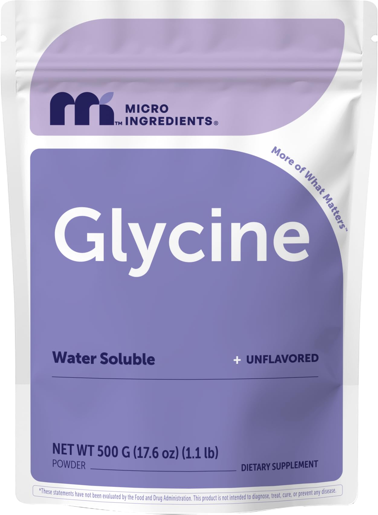 Micro Ingredients Glycine Powder, 1KG (2.2 Pounds), Glycine 1000mg Per Serving, Water Soluble and Product of USA - PrimeBioHealth - canada supplements