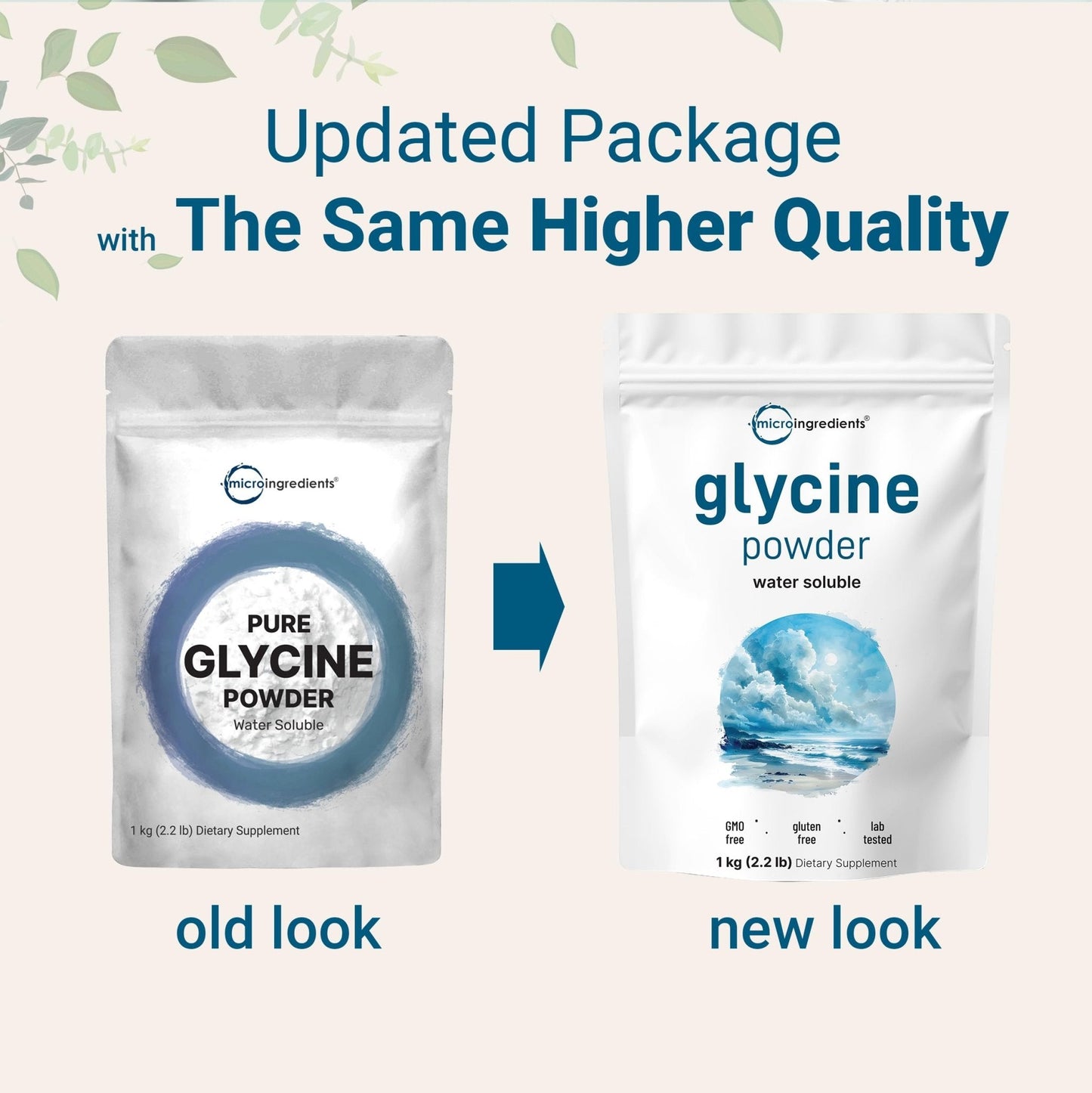 Micro Ingredients Glycine Powder, 1KG (2.2 Pounds), Glycine 1000mg Per Serving, Water Soluble and Products of USA - PrimeBioHealth - canada supplements