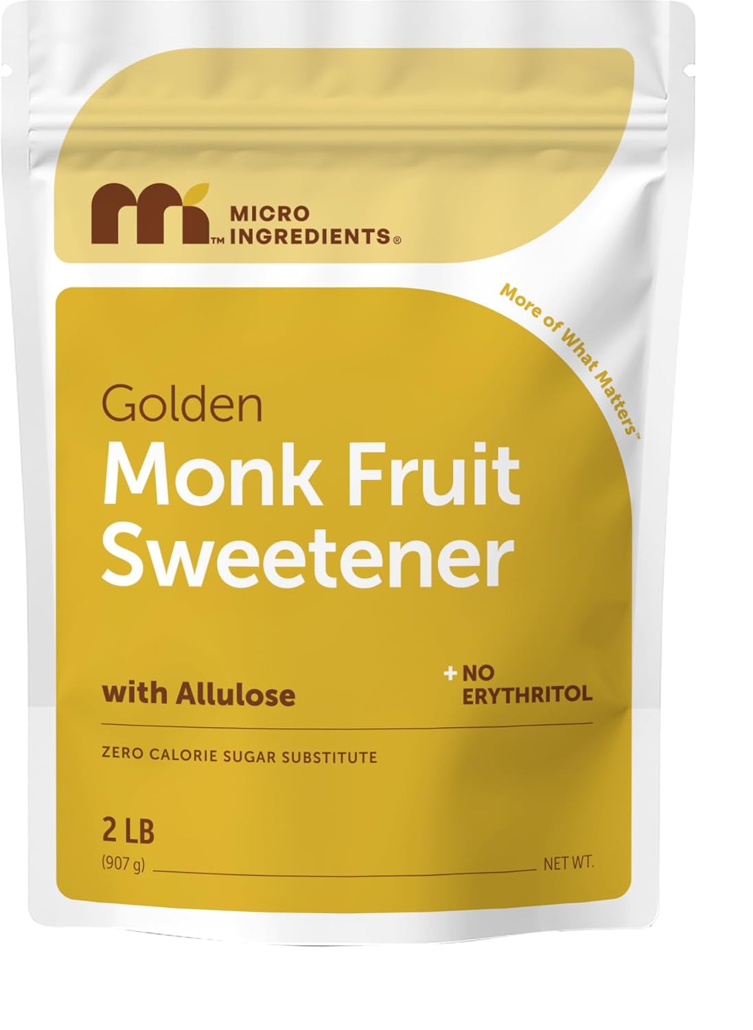 Micro Ingredients Golden Monk Fruit Sweetener with Allulose, 2 lbs, Pouch, 1:1 Brown Sugar Substitute, No Erythritol, No Aftertaste, 0 Calorie Alternative for Baking, Coffee, Tea, Keto, Vegan-Non-Gmo - PrimeBioHealth - canada supplements