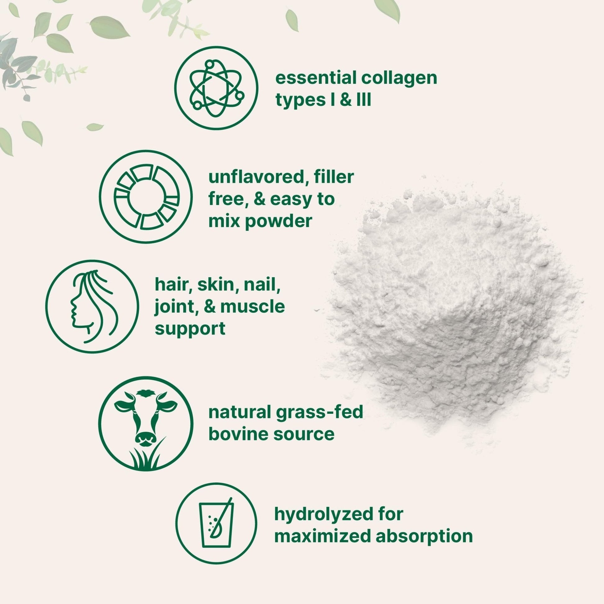 Micro Ingredients Hydrolyzed Collagen Peptides Powder, 1 lb | Type I & III Collagen for Women & Men | Unflavored Bovine Collagen Protein | Easy Dissolve, Paleo, Non-GMO - PrimeBioHealth - canada supplements