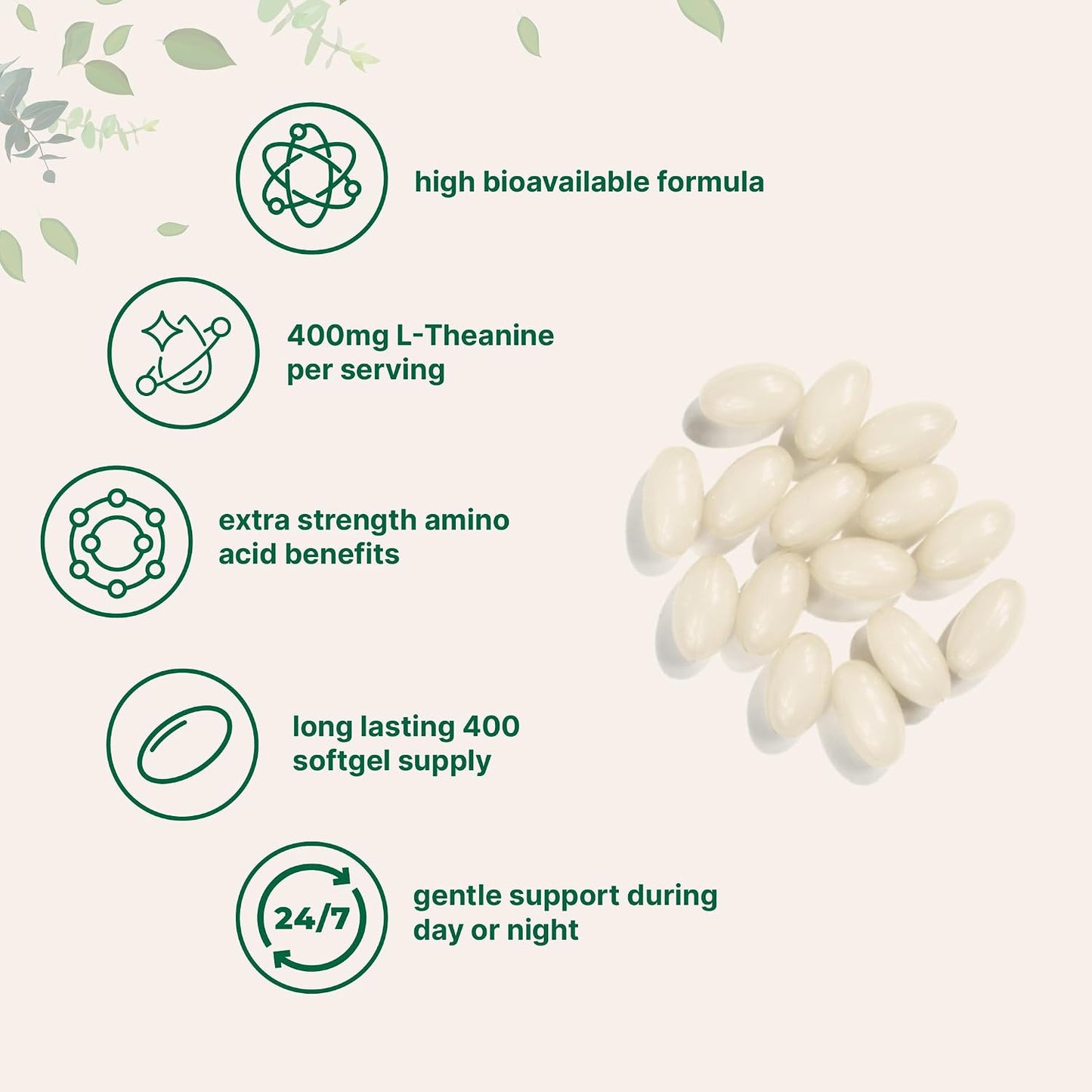 Micro Ingredients L-Theanine 400mg, 400 Softgels | Highly Bioavailable with Coconut Oil | Extra Strength Theanine Amino Acid | Calm & Relaxation Support + Focus Supplement | Non-GMO, Gluten Free - PrimeBioHealth - canada supplements