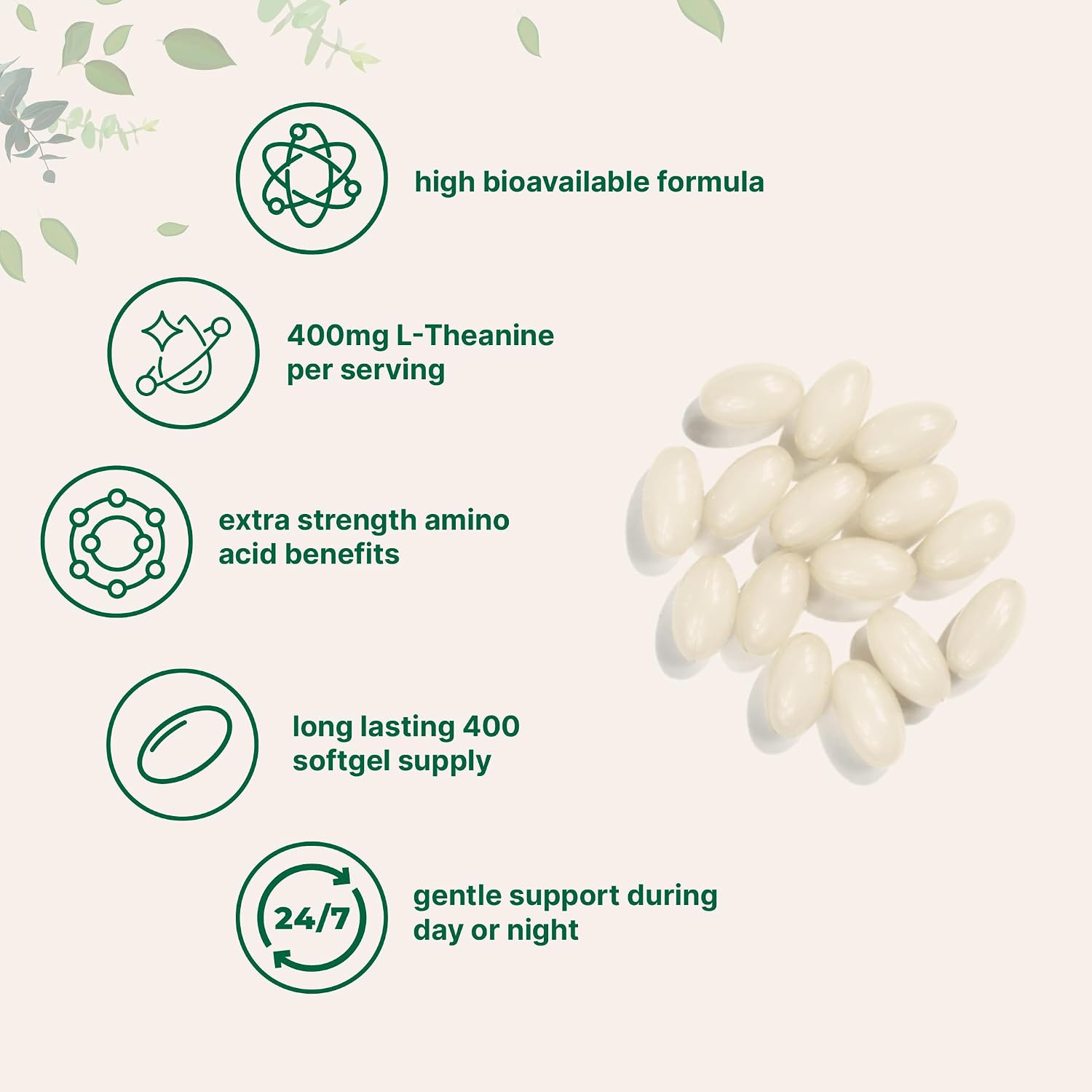 Micro Ingredients L-Theanine 400mg, 400 Softgels | Highly Bioavailable with Coconut Oil | Extra Strength Theanine Amino Acid | Calm & Relaxation Support + Focus Supplement | Non-GMO, Gluten Free - PrimeBioHealth - canada supplements