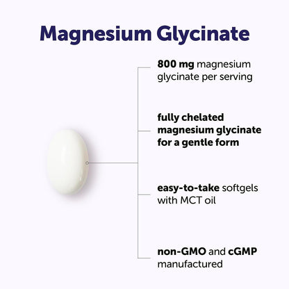 Micro Ingredients Magnesium Glycinate 800 mg Per Serving, 240 Softgels | Chelated Magnesium Supplement with MCT Oil | Non-GMO, Gluten Free, No Soy - PrimeBioHealth - canada supplements