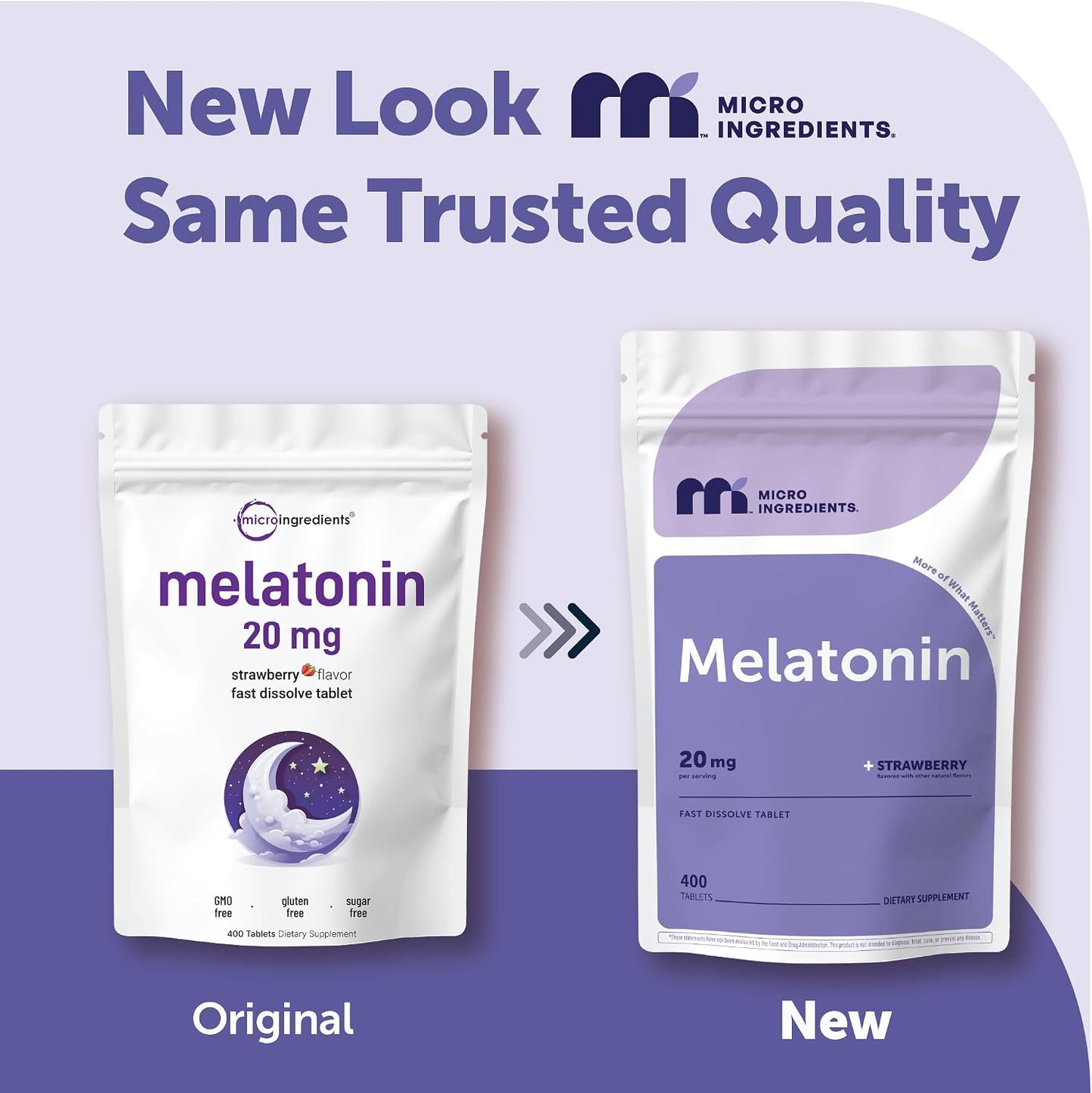 Micro Ingredients Melatonin 20mg, 400 Tablets | Strawberry Flavor | Fast Dissolve | 100% Drug Free | Vegetarian Friendly | Non-GMO, No Gluten, Sugar Free - PrimeBioHealth - canada supplements