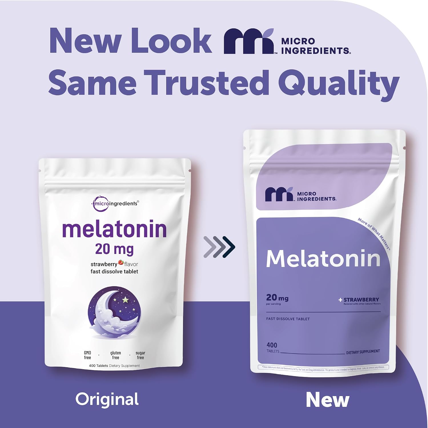Micro Ingredients Melatonin 20mg, 400 Tablets | Strawberry Flavor | Fast Dissolve | 100% Drug Free | Vegetarian Friendly | Non-GMO, No Gluten, Sugar Free - PrimeBioHealth - canada supplements