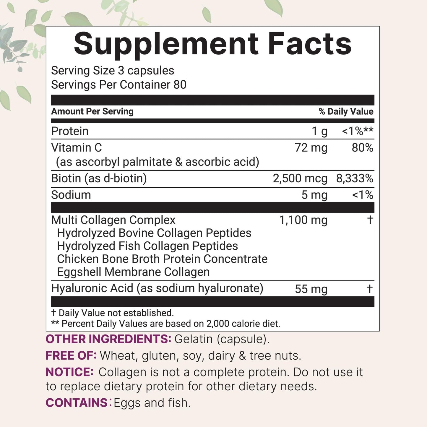 Micro Ingredients Multi Collagen Pills for Women & Men, 240 Capsules | Type I, II, III, V, X | Hydrolyzed Peptides with Biotin, Hyaluronic Acid - PrimeBioHealth - canada supplements