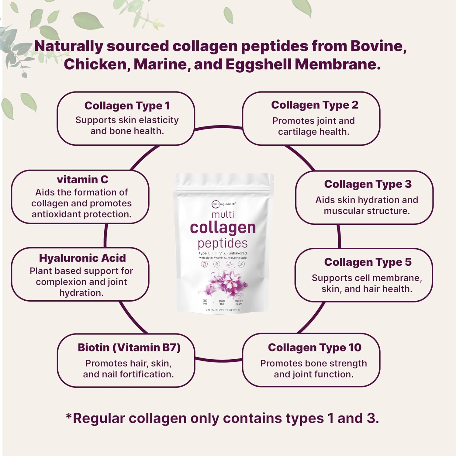 Micro Ingredients Multi Collagen Protein Powder 2 Pounds & Instant Colostrum Powder Bundle 2 Pack | Grass-Fed Collagen Peptides | Premium Bovine Mother’s First Milk - PrimeBioHealth - canada supplements