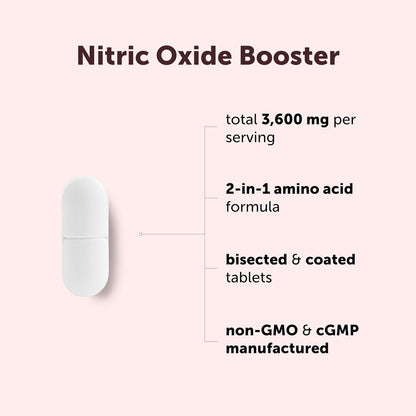 Micro Ingredients Nitric Oxide Supplement for Men & Women 3,600mg Per Serving, 240 Bisected Tablets | L-Arginine + L-Citrulline Amino Acid Complex | Pre-Workout, Caffeine-Free | Non-GMO, Gluten Free - PrimeBioHealth - canada supplements