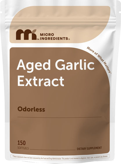 Micro Ingredients Odorless Garlic, 300 Softgels | 2 Years Aged Garlic Extract | Grown Allium Sativum Bulb | Natural Herbal Supplements | Non-GMO, Gluten Free - PrimeBioHealth - canada supplements