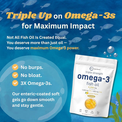 Micro Ingredients Omega-3 Fish Oil 4,200mg Softgels & Mega Probiotics 200 Billion CFU Veggie Capsules | 2 Pack Bundle | Wild-Caught, Burpless, Lemon Flavor | 40 Strains + Inulin, Acacia, & Bromelai - PrimeBioHealth - canada supplements