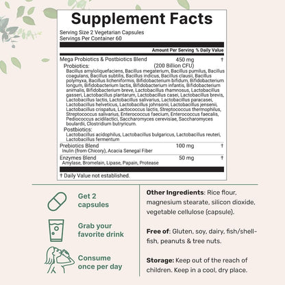 Micro Ingredients Omega-3 Fish Oil 4,200mg Softgels & Mega Probiotics 200 Billion CFU Veggie Capsules | 2 Pack Bundle | Wild-Caught, Burpless, Lemon Flavor | 40 Strains + Inulin, Acacia, & Bromelai - PrimeBioHealth - canada supplements