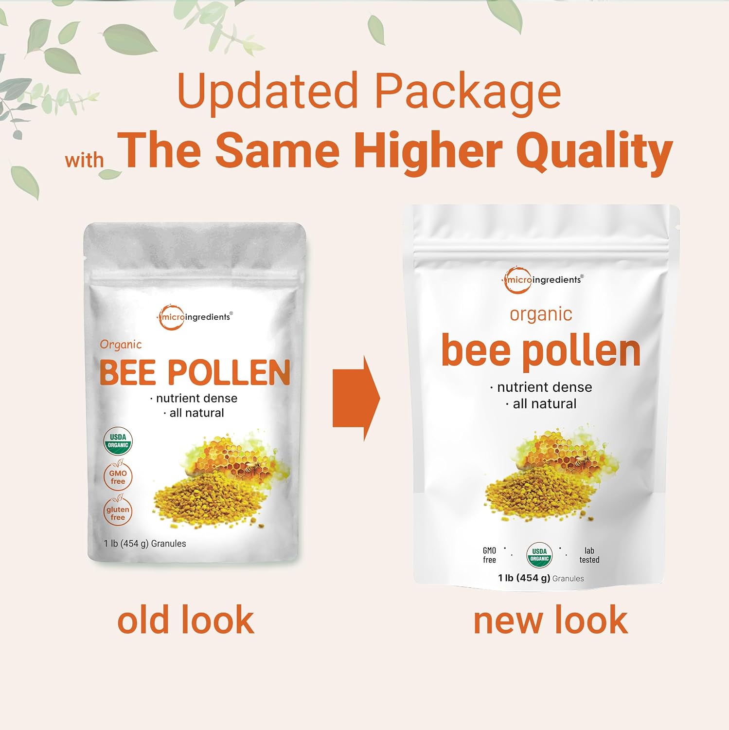 Micro Ingredients Organic Bee Pollen Granules, 1 lb | Fresh Harvest, Raw & Natural Superfood | Rich in B Vitamins, Minerals, Protein & Antioxidants | Keto, Non-GMO - PrimeBioHealth - canada supplements