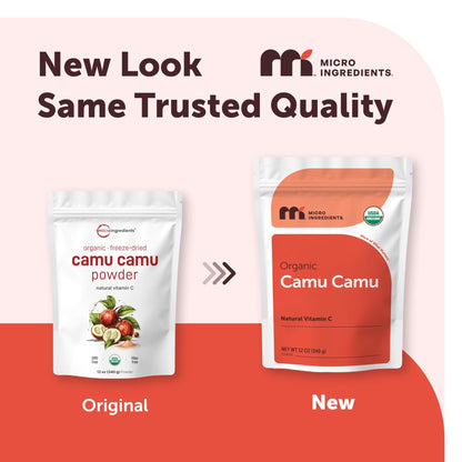 Micro Ingredients Organic Camu Camu Powder, 12 oz | Freshly Harvested Berry | Source of Naturally Occurring Vitamin C | Non-GMO, Vegan Friendly - PrimeBioHealth - canada supplements
