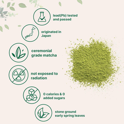 Micro Ingredients Organic Ceremonial Grade Matcha Powder, 100 Servings | Authentic Japanese First Harvest Matcha Green Tea Powder For Barista-Grade Latte, Beverage & Baking - PrimeBioHealth - canada supplements