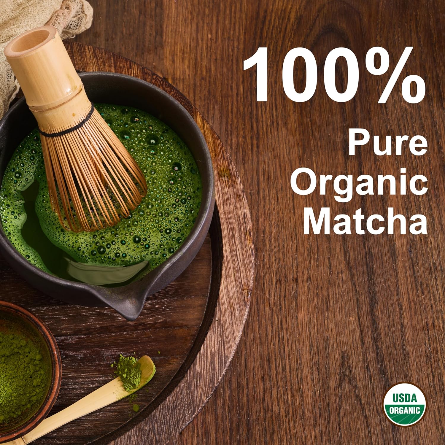 Micro Ingredients Organic Ceremonial Grade Matcha Powder, 100 Servings | Authentic Japanese First Harvest Matcha Green Tea Powder For Barista-Grade Latte, Beverage & Baking - PrimeBioHealth - canada supplements