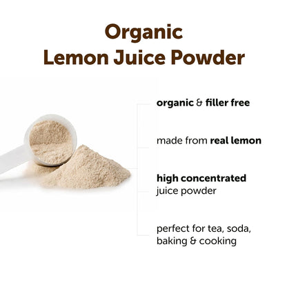 Micro Ingredients Organic Lemon Juice Powder, 10 Ounce | Natural Fruit Flavor | Made from Real Lemon | No Sugar & Additives | Great for Drinks, Smoothie & Beverages | Non-Gmo & Vegan Friendly - PrimeBioHealth - canada supplements