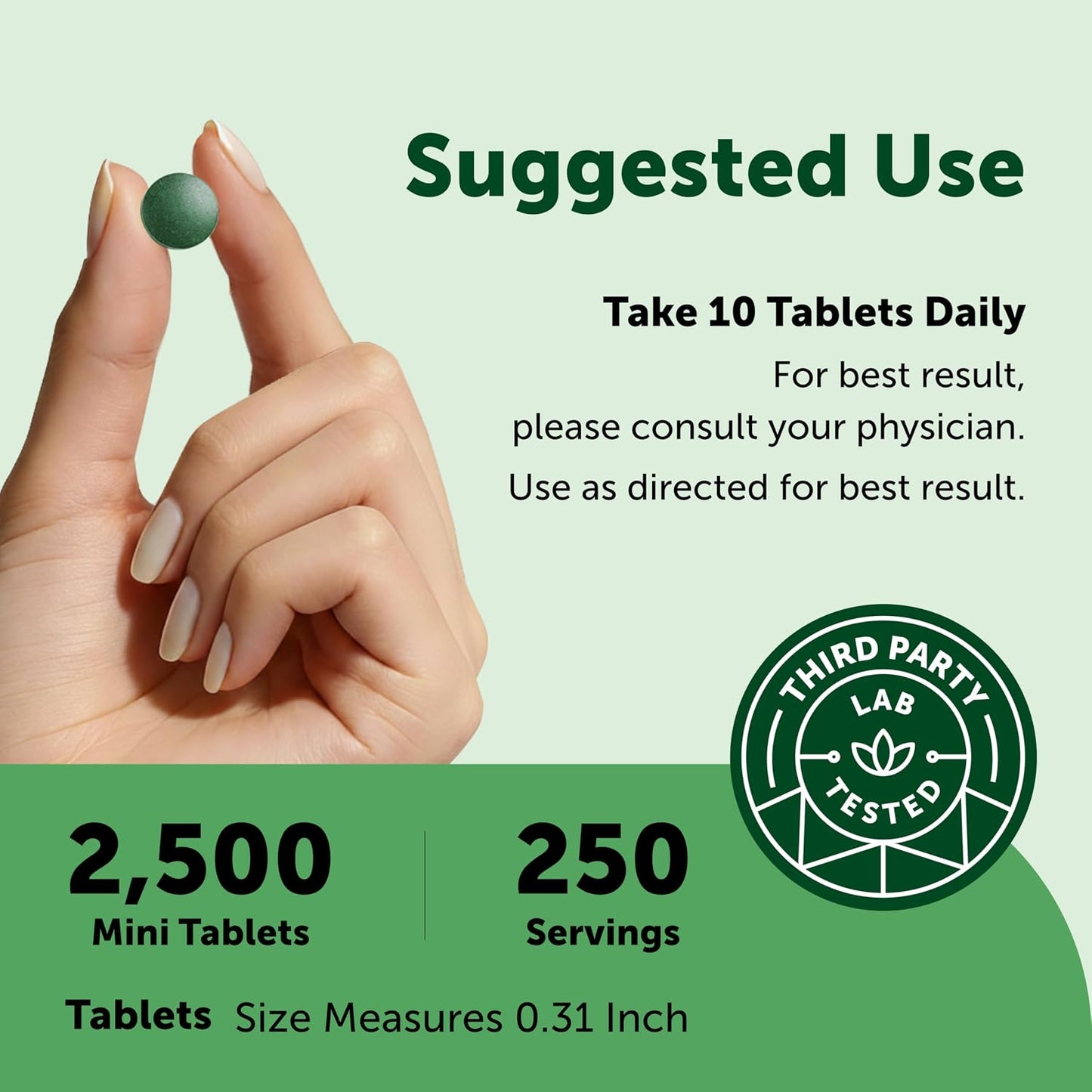 Micro Ingredients Organic Spirulina Chlorella Mini Tablets, 2,500 Tablets (8 Month Supply) | 50/50 Algae Blend | No Fillers, Non-GMO - PrimeBioHealth - canada supplements