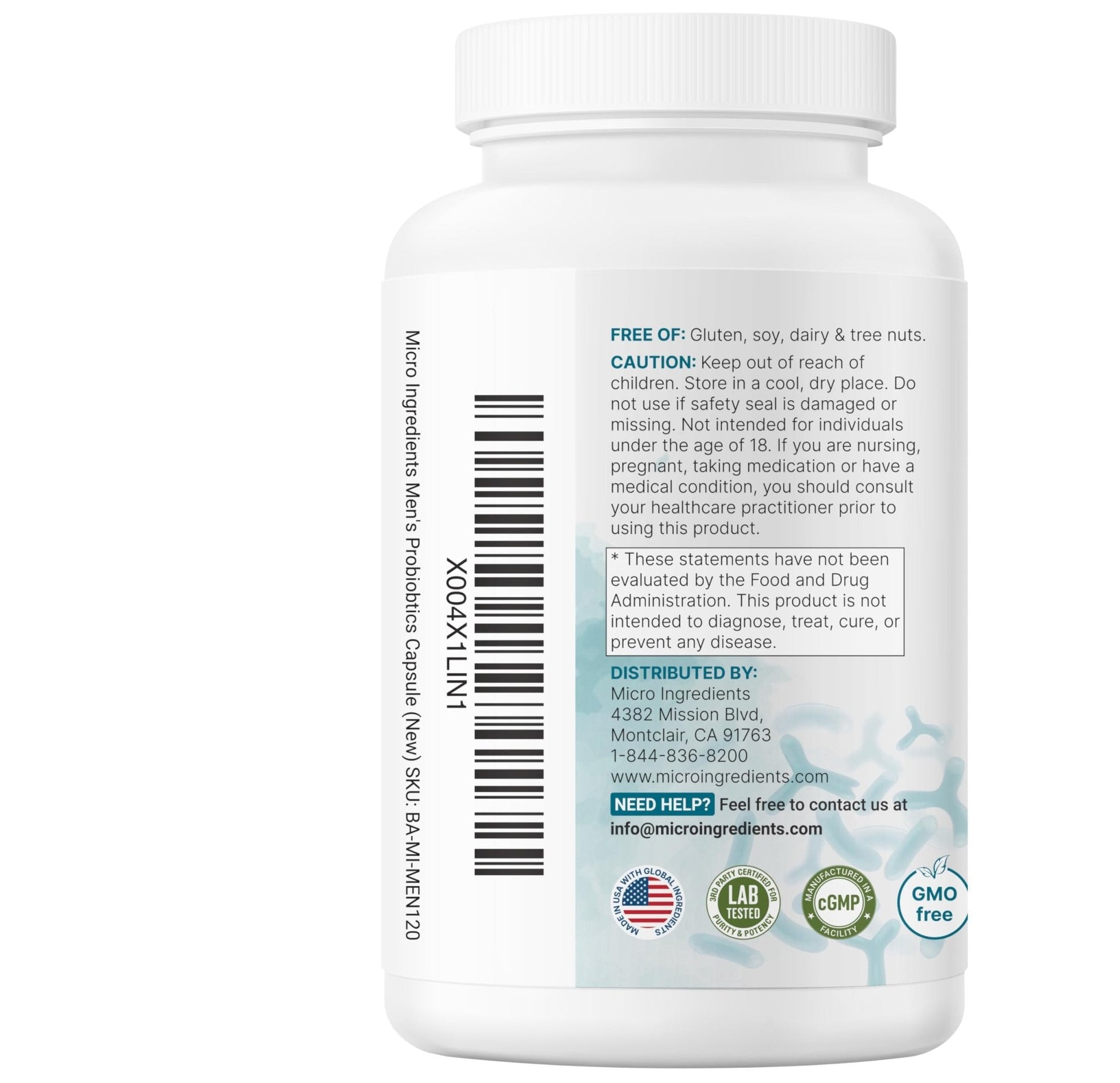 Micro Ingredients Probiotics for Men 100 Billion CFU, 40 Strains, 120 Vegetarian Capsules | Pre, Probiotics, Postbiotics & Enzymes | Pre, Probiotics, Enzymes, Saw Palmetto, Pumpkin Seed & Lycopene - PrimeBioHealth - canada supplements
