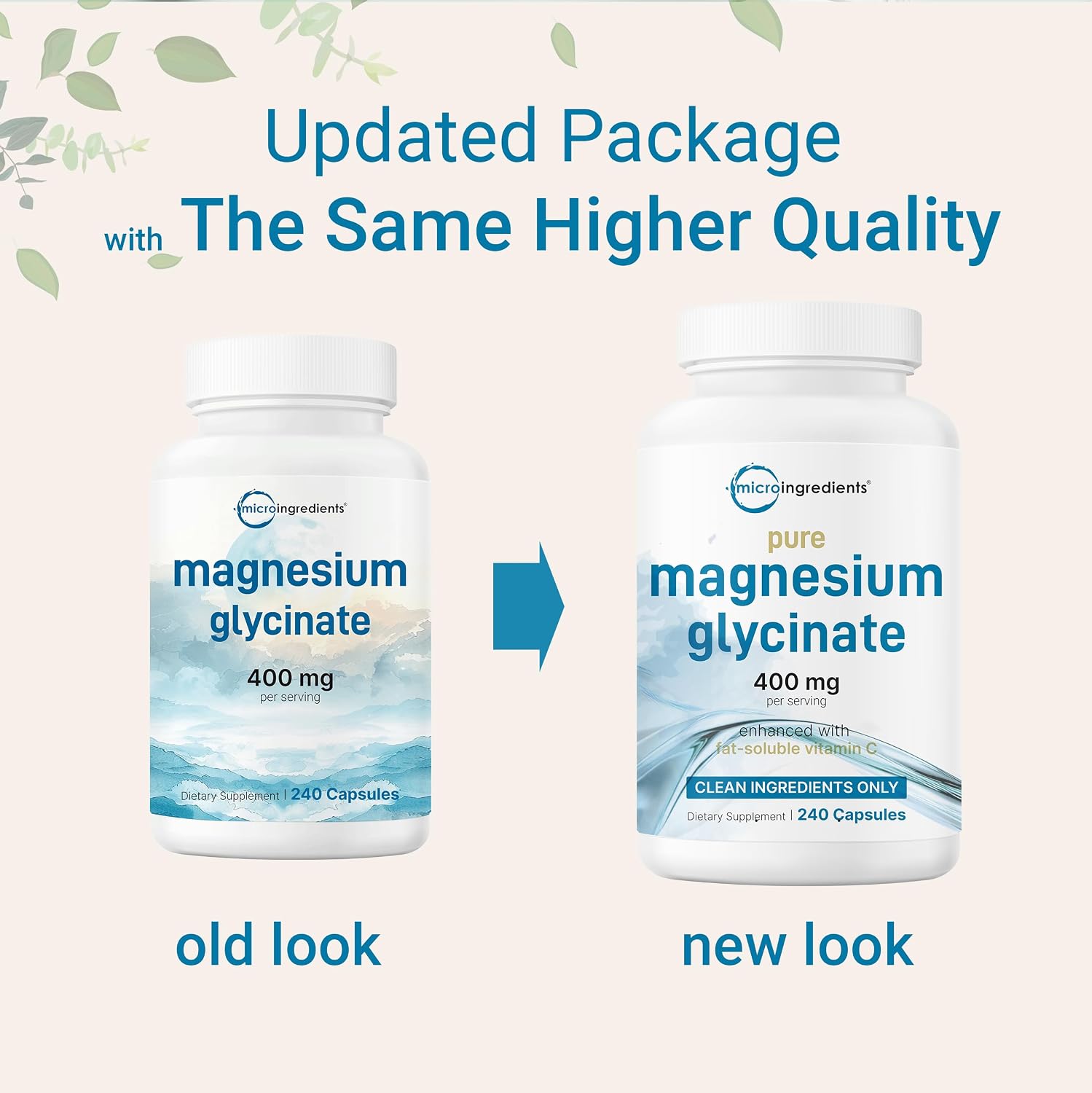 Micro Ingredients Pure Magnesium Glycinate 400mg Per Serving, 240 Capsules | Chelated Mineral Supplements with Elemental Form | Non-GMO, Filler Free - PrimeBioHealth - canada supplements