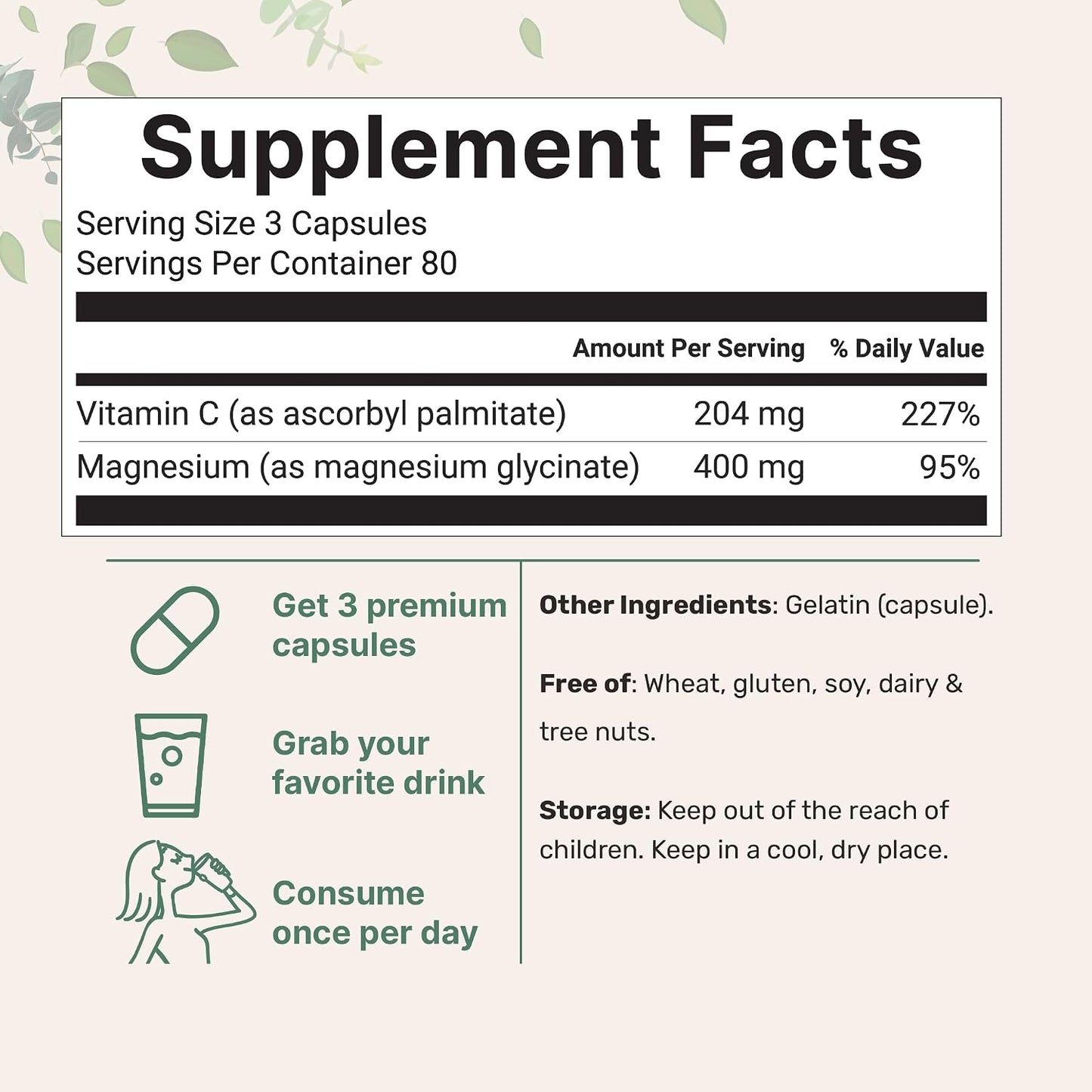 Micro Ingredients Pure Magnesium Glycinate 400mg Per Serving, 240 Capsules | Chelated Mineral Supplements with Elemental Form | Non-GMO, Filler Free - PrimeBioHealth - canada supplements