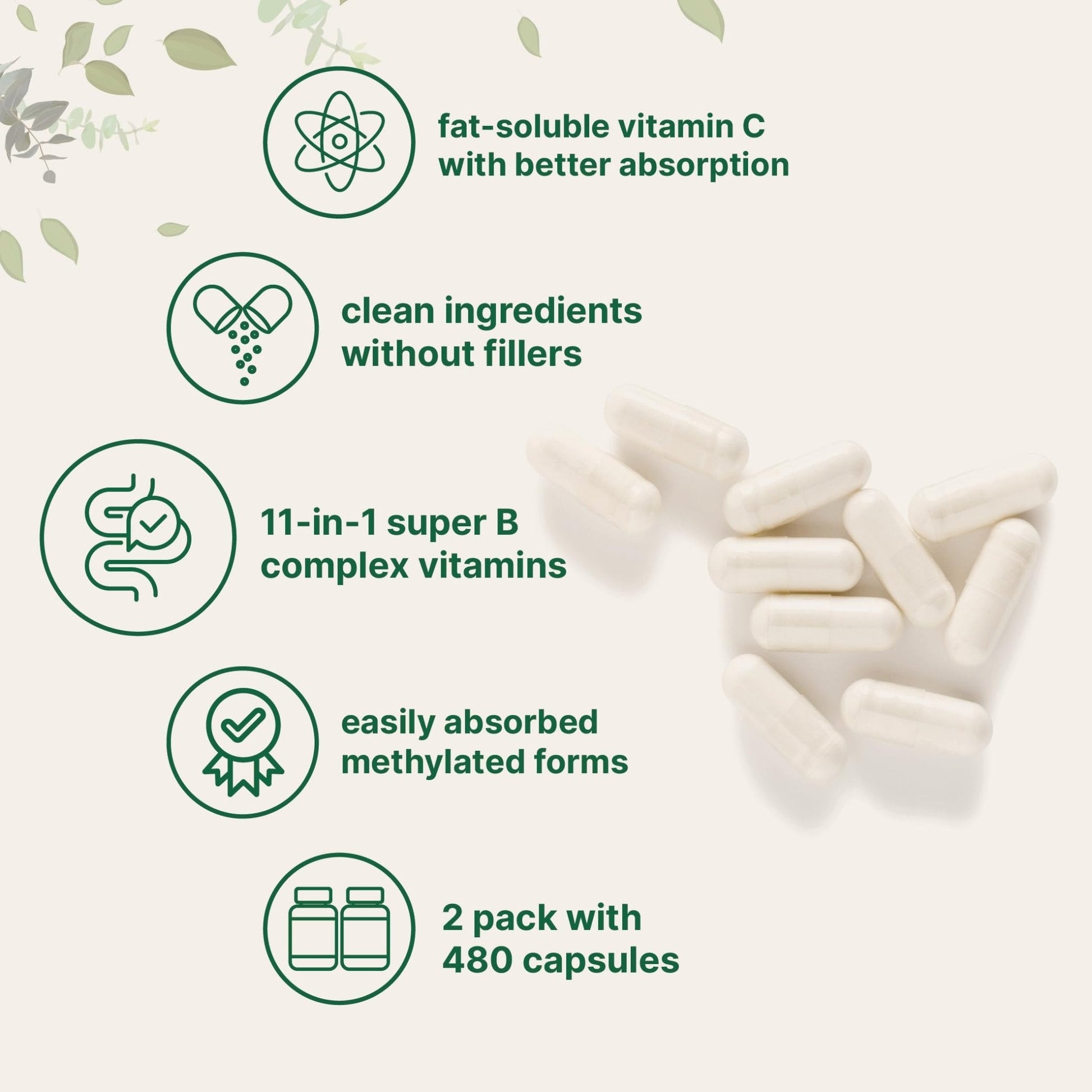 Micro Ingredients Pure Methylated B Complex, 240 Capsules | 11-in-1 Formula with Methylfolate, B12, Thiamin, Inositol, Choline, & Fat Soluble Vitamin C | Clean Ingredients Without Fillers | Non-GMO - PrimeBioHealth - canada supplements