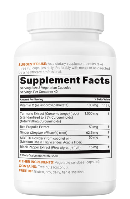Micro Ingredients Pure Turmeric Curcumin Supplement 1,000mg – 95% Curcuminoids with Black Pepper & Ginger – High Absorption for Joint & Antioxidant Support* – Filler Free, 120 Veggie Capsules - PrimeBioHealth - canada supplements
