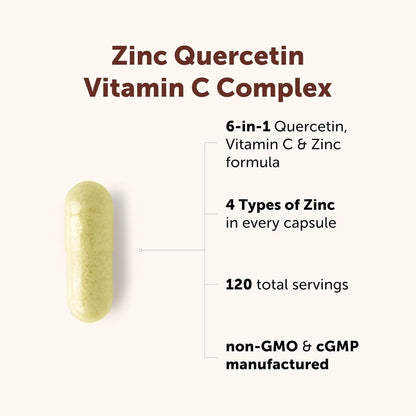 Micro Ingredients Quercetin with Vitamin C & Zinc, 240 Capsules | 6‑in‑1 Formula with Quercetin, Vitamin C & 4 Zinc Forms (Picolinate, Citrate, Glycinate, Gluconate) | Non‑GMO - PrimeBioHealth - canada supplements
