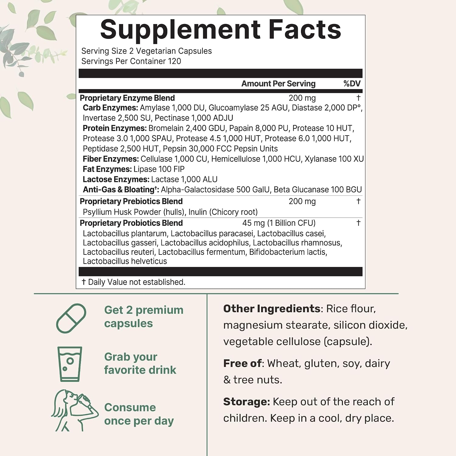 Micro Ingredients Super Enzymes with Prebiotics & Probiotics, 240 Veggie Capsules | Digestive Enzymes for Women & Men | Probiotic, Bromelain, Psyllium Husk & More | Immune & Gut Health Support* - PrimeBioHealth - canada supplements