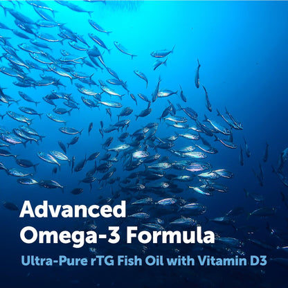 Micro Ingredients Supreme Omega-3 Fish Oil w/Ultra High EPA & DHA, Burpless Softgels | rTG Omega-3 with Vitamin D3 | Wild-Caught Cold Deep-Sea Fish | Lemon Flavor, Easy to Swallow, 60ct - PrimeBioHealth - canada supplements