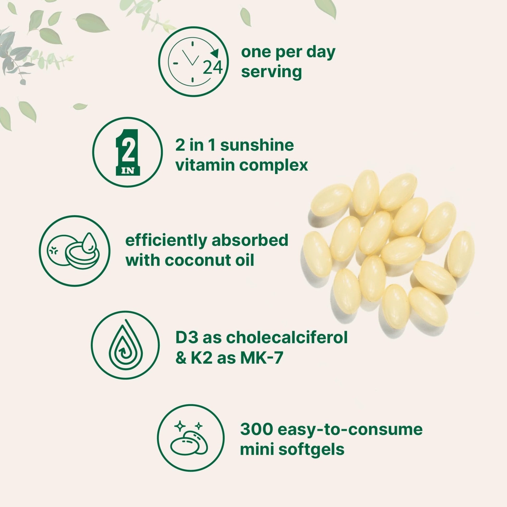 Micro Ingredients Vitamin D3 2,000 IU + K2 MK-7 50 mcg, 300 Softgels | Virgin Coconut Oil | 2-in-1 Support | Easy to Swallow, Non-GMO - PrimeBioHealth - canada supplements