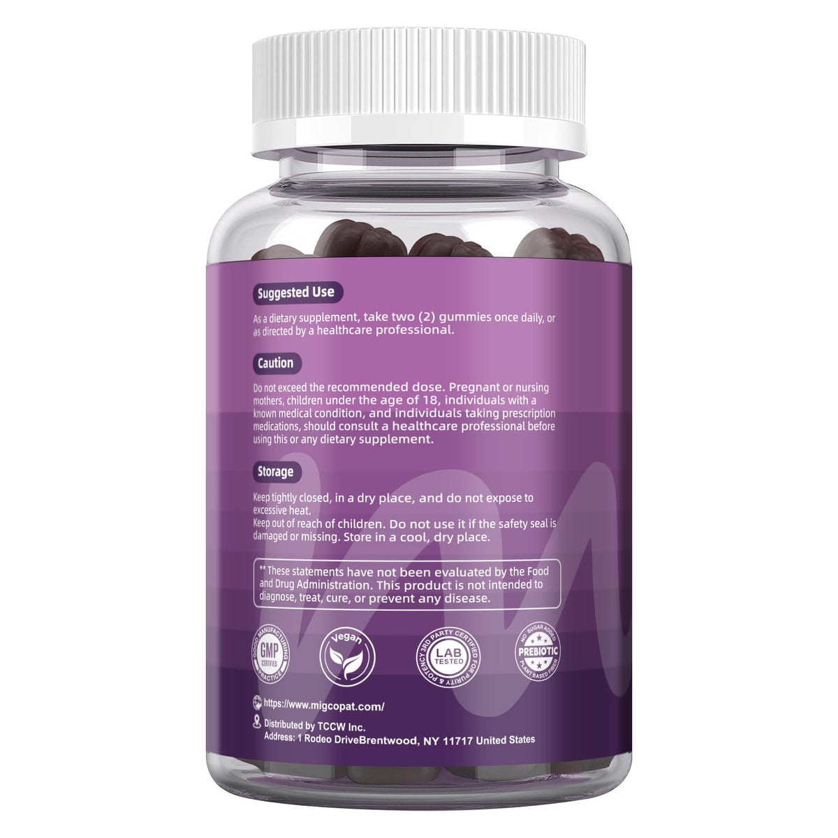 Migcopat Pre Post Probiotics Gummies, Probiotic Prebiotic Postbiotic Digestive Enzymes with Fiber, 120 Billion CFU Probiotics Complete Gut Support, Sugar Free - PrimeBioHealth - canada supplements