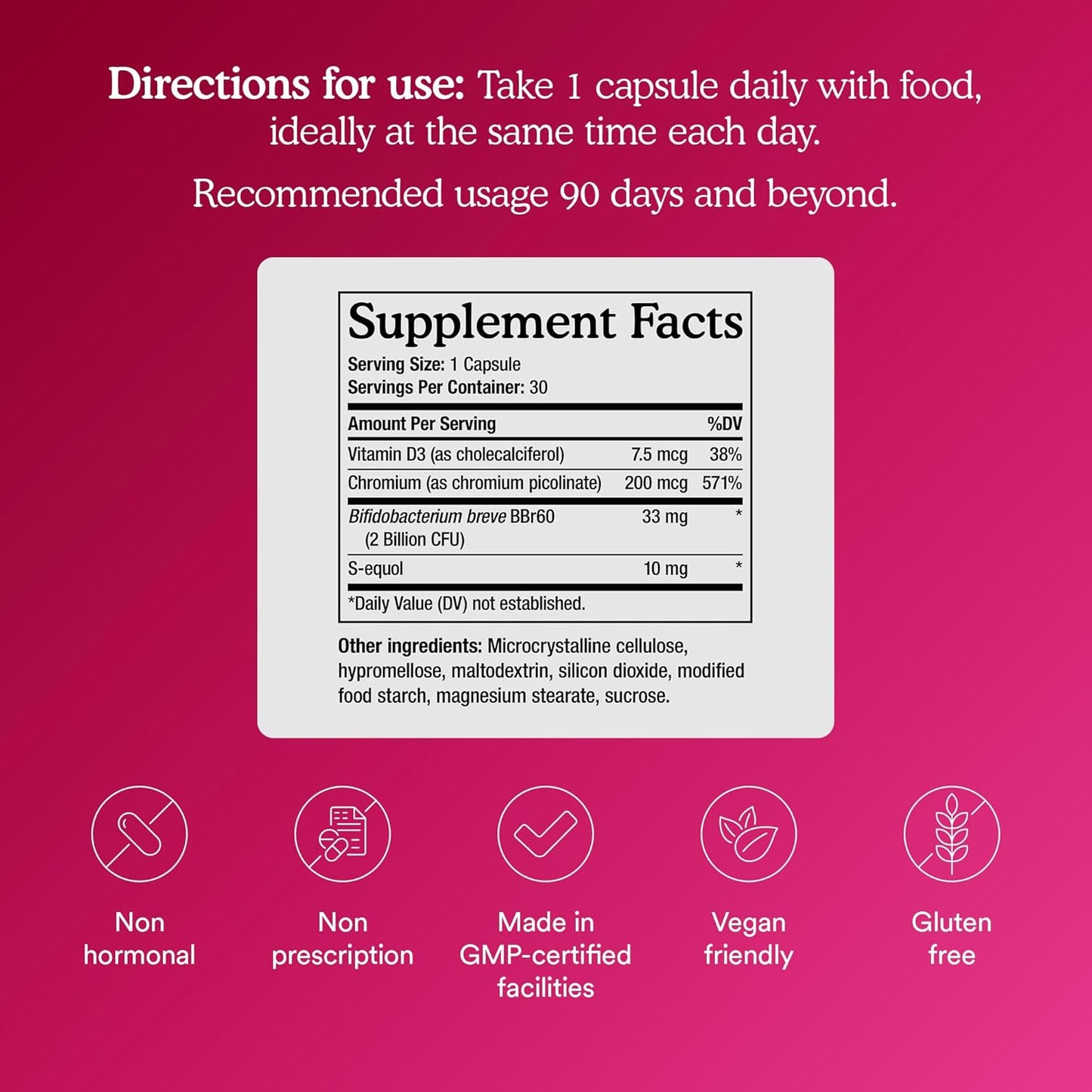 MitoQ Hormonal Metabolic Control – S-Equol, B. Breve Probiotic & Chromium Supplement for Women, Supporting Healthy Estrogen Signaling & Metabolic Function, 30 Capsules - PrimeBioHealth - canada supplements