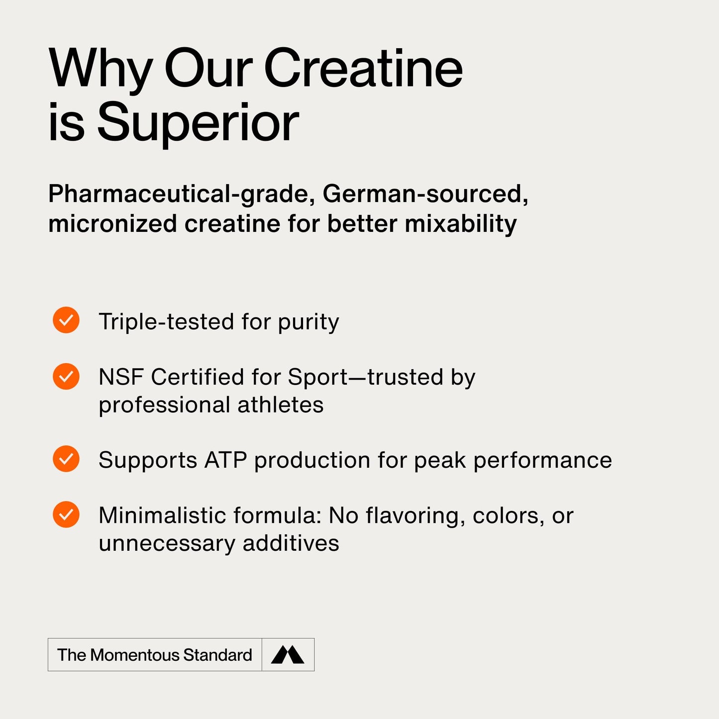 Momentous Creatine Monohydrate Powder - Creatine Powder - Supports Strength, Lean Muscle, & Recovery for Men & Women - NSF Certified for Sport - 5 g per Serving - 90 Servings - PrimeBioHealth - canada supplements
