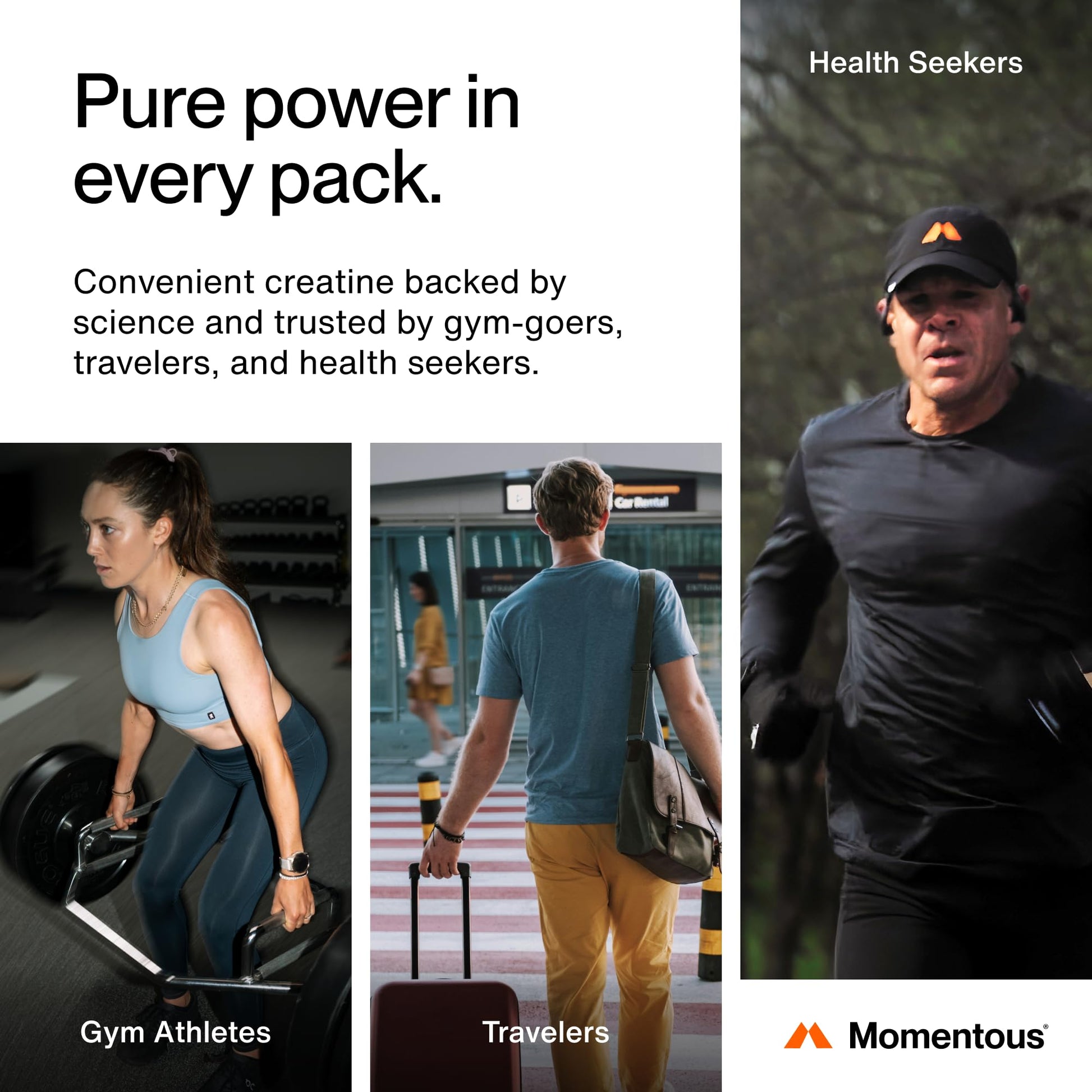 Momentous Creatine Monohydrate Powder - Creatine Powder - Supports Strength, Lean Muscle, & Recovery for Men & Women - NSF Certified for Sport - 5 g per Serving - 90 Servings - PrimeBioHealth - canada supplements