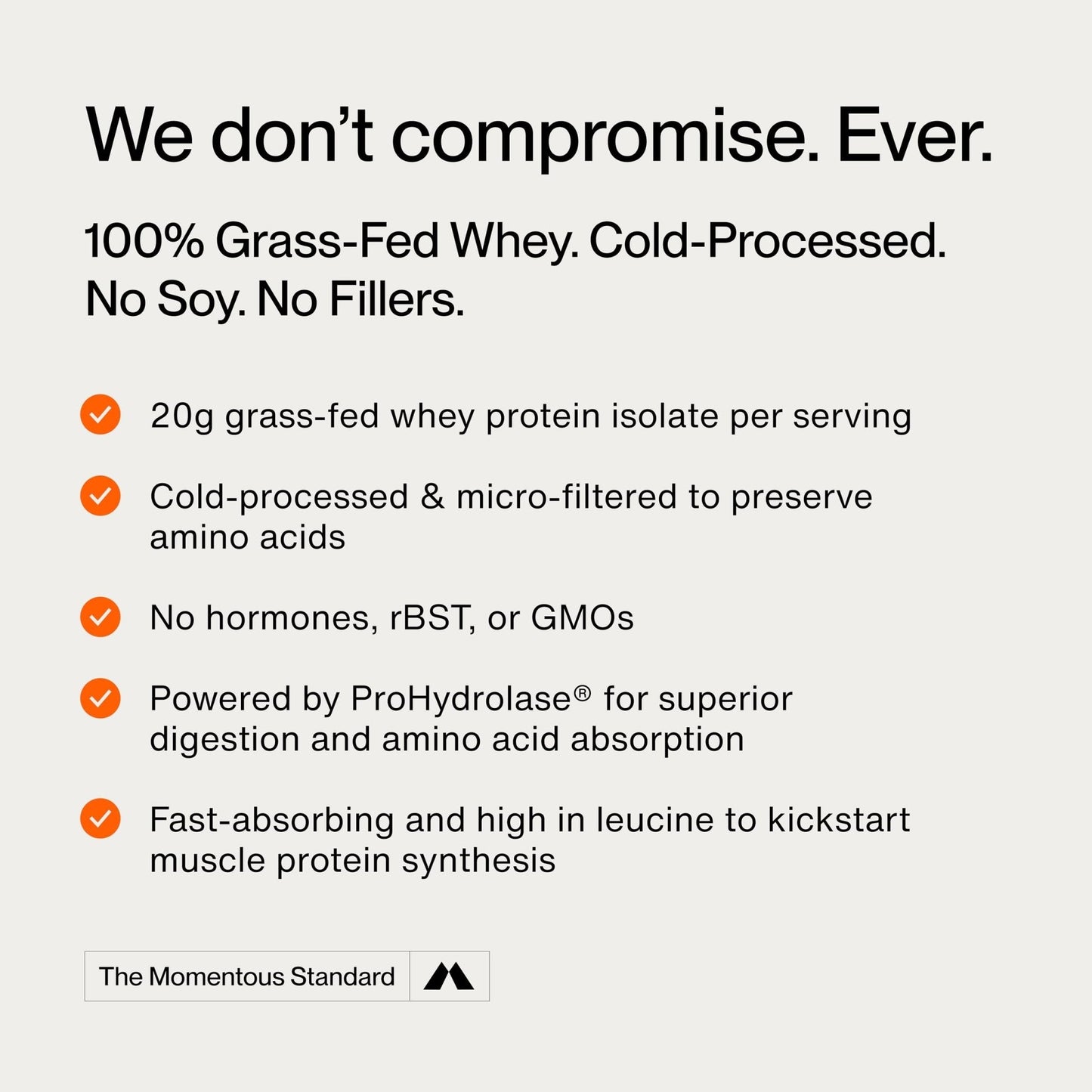 Momentous Essential Grass-Fed Whey Protein Powder - 20 g Whey Isolate Protein - NSF Certified for Sport - Gluten-Free - 25 Servings for Essential Everyday Use - Unflavored - Package May Vary - PrimeBioHealth - canada supplements