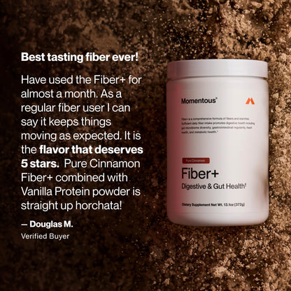 Momentous Fiber+ - Daily Multi-Source Fiber Blend to Support Nutrient Absorption, Natural Energy Production, & Recovery - NSF Certified for Sport - Non-GMO & Gluten-Free - PrimeBioHealth - canada supplements