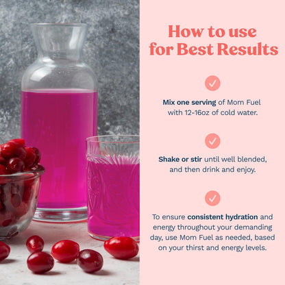 Mommy Knows Best Mom Fuel Electrolyte Drink Mix for Moms, Hydration Support - for Pregnancy, Prenatal, Electrolytes + Trace Minerals, - PrimeBioHealth - canada supplements