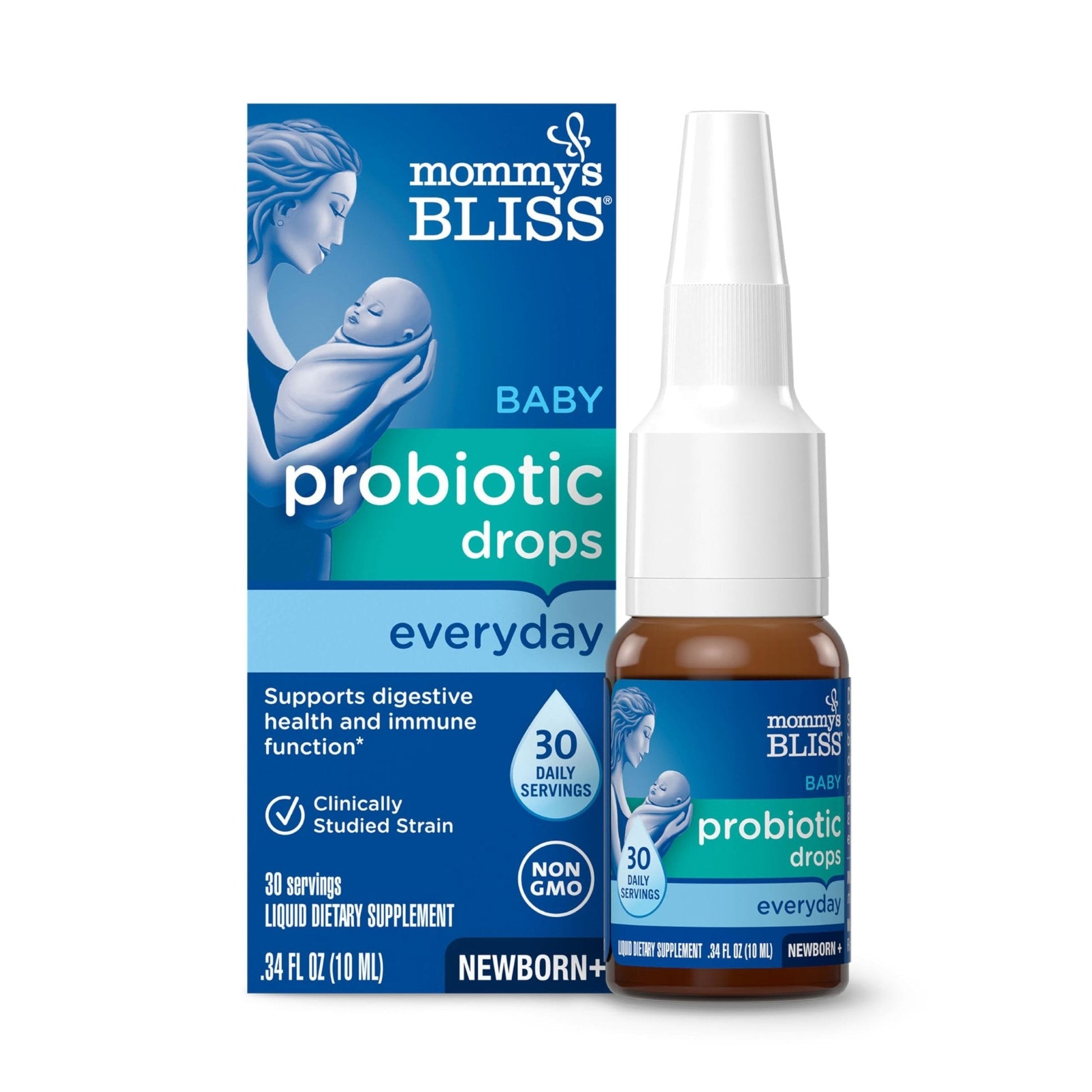 Mommy's Bliss Baby Probiotic Drops Everyday - Gas, Constipation, Colic Symptom Relief - Newborns & Up - PrimeBioHealth - canada supplements