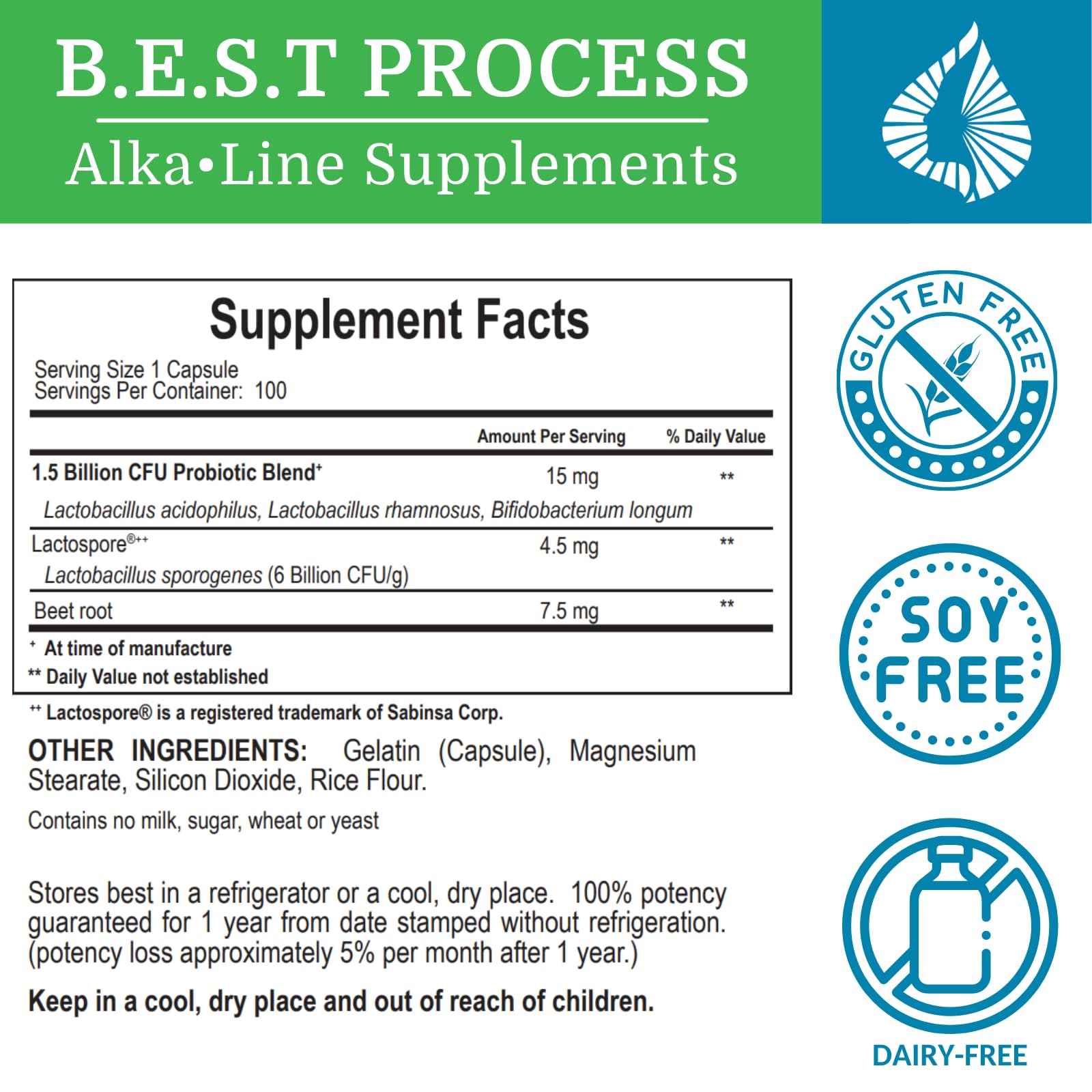 Morter HealthSystem Alkadophilus Best Process Alkaline — No Refrigeration Probiotic & Prebiotic Digestive Supplement — 1.5 Billion CFU of Good Bacteria & Beetroot - PrimeBioHealth - canada supplements