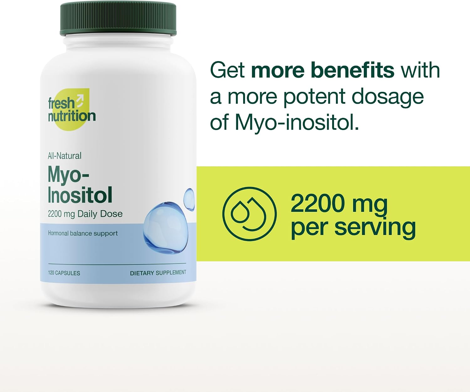 Myo-Inositol - 2200mg Strongest NMR Verified - 120 High Potency Powder Capsules - Best Value Myo Inositol - Made in The USA - PrimeBioHealth - canada supplements