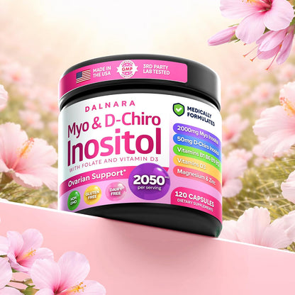 Myo-Inositol & D-Chiro Inositol Supplement for Women 120ct Ideal 40:1 Ratio - PrimeBioHealth - canada supplements