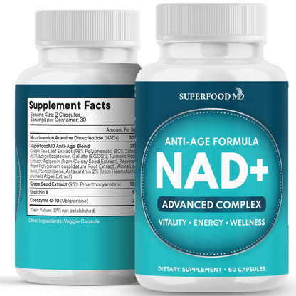 NAD+ Supplement Liposomal + Resveratrol for Women & Men, Astaxanthin, CoQ10, Alpha Lipoic Acid, Green Tea - 120 Count - PrimeBioHealth - canada supplements