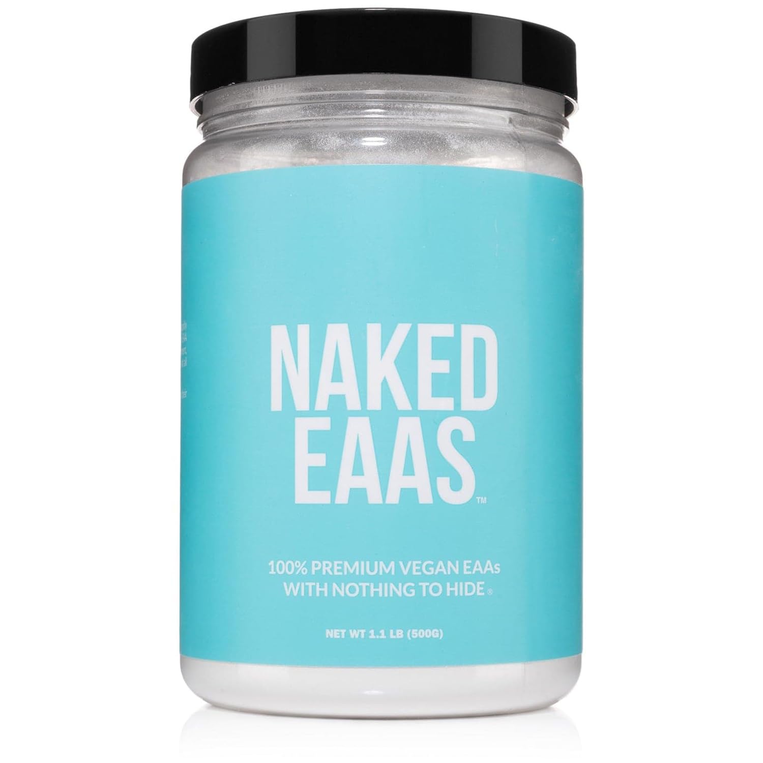 NAKED EAAs Amino Acids Powder - 50 Servings - Vegan Unflavored Essential Amino Acids 500 Grams - Instantized All Natural EAAs Powder Supplement - PrimeBioHealth - canada supplements